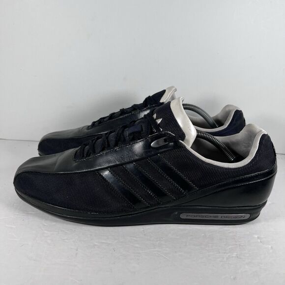 Adidas X Porsche Design Black Leather Lace Up Driving Shoes Men's Size 12 G18826 - Picture 3 of 8